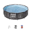 Kép 8/8 - Bestway Polinézia fa hatású fémvázas medence szett 366 x 100 cm (FFA 636)