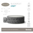 Kép 11/15 - Bestway Lay-Z-Spa Budapest AirJet masszázsmedence 196 x 66 cm (60179)