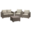 Kép 1/6 - Keter California kerti bútor szett 2+2+2 cappuccino (610049)