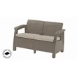 Kép 1/2 - Kerti bútor Keter Corfu love seat kétszemélyes kanapé, cappuccino szín (610346)