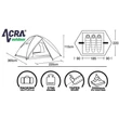 Kép 2/10 - Acra BROTHER ST06 sátor, 3 személyes, kétponyvás (63602723)