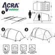 Kép 2/19 - Acra BROTHER ST18 4 személyes sátor (63602730)