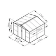 Kép 7/8 - G21 GAH  706 - 277 x 255 cm-es kerti fém ház, szürke (63900551)