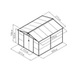 Kép 6/7 - G21 GAH 884 - 277 x 319 cm kerti tároló, barna (63900567)
