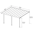 Kép 3/8 - Palram - Canopia Capri 5400 szürke 3 x 5,46 pergolák (705601)
