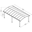 Kép 4/9 - Palram - Canopia Arcadia 6400 - Fedett kocsibeálló (705516)