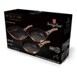 Kép 2/3 - BerlingerHaus 3 részes serpenyő szett Metallic Line Rose Gold Edition (BH/1279NF)