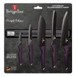 Kép 2/2 - BerlingerHaus 6 részes késkészlet mágneses akasztóval Purple Eclipse Collection (BH/2702)