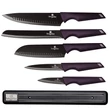 Kép 1/2 - BerlingerHaus 6 részes késkészlet mágneses akasztóval Purple Eclipse Collection (BH/2702)