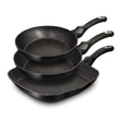 Kép 1/4 - BerlingerHaus 3 részes serpenyő szett Black Silver Collection (BH/6157)