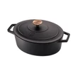 Kép 1/6 - BerlingerHaus Ovális öntöttvas pecsenyesütő (30 cm) Black Rose Collection (BH/6494)