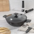 Kép 2/5 - BerlingerHaus Wok fedővel (30 cm) Antracit Collection (BH/8125)