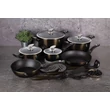Kép 3/6 - BERLINGER HAUS BH-6614 Shiny Black Metallic Line 18 részes edénykészlet