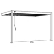 Kép 8/10 - Rojaplast intro plus bioklimatikus pergola falhoz 4X3 M - szürke, RAL 7016  (4322)