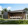 Kép 8/10 - Rojaplast Prestige alumínium autóbeálló, pergola, PU hab szendvicspanel tető, szabadon álló 5,3 x 3 méteres, szürke antracit (5335)