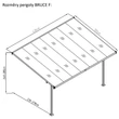 Kép 9/9 - Rojaplast Bruce F alumínium pergola, szürke polikarbonáttal, 436x305cm  (B436-1)