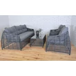 Kép 4/10 - ROJAPLAST OHIO exkluzív polyrattan kerti bútor garnitúra - antracit/szürke