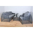Kép 5/10 - ROJAPLAST OHIO exkluzív polyrattan kerti bútor garnitúra - antracit/szürke