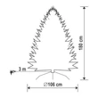 Kép 6/6 - HOME Műfenyő beépített LED világítással 180 cm KMF 6/180