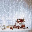 Kép 1/3 - Home DLFC 600/WH LED-es cluster fényfüggöny, 2,7x0,6 m / 600 db hidegfehér LED, állófényű, fehér vezeték, sorolható, kül- és beltéri kivitel