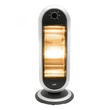 Kép 1/4 - Home FK 231 álló elektromos halogén hősugárzó fűtőtest, 400W/800W/1200W, oszcillálás, IP20 védelem, fekete/ezüst