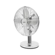Kép 1/3 - Home TFS 25 asztali fém ventilátor, 30 W, 3 fokozat, 25 cm-es lapátátmérő, oszcillálás, 4 ventilátorlapát, ezüst színű bevonat