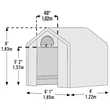 Kép 3/4 - fóliasátor 1,8x1,2 m - 25 mm - 70208EU LG1692