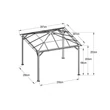 Kép 7/7 - kerti pavilon LANITPLAST 33 antracit + átlátszó PC LG2468