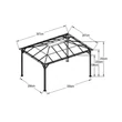 Kép 7/7 - kerti pavilon LANITPLAST 43 antracit + átlátszó PC LG2470