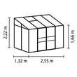 Kép 5/5 - üvegház VITAVIA IDA 3300 PC 4 mm fekete színű LG3547