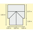 Kép 2/5 - üvegház VITAVIA SIRIUS PC 6 mm fekete színű LG633