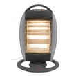 Kép 1/9 - Home FK 21 álló elektromos halogén hősugárzó fűtőtest, 400W/800W/1200W, oszcillálás, IP20 védelem, fekete/ezüst