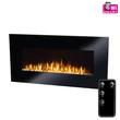 Kép 1/7 - Home FKK 3000 WIFI fali smart elektromos kandalló, 1000W/2000W, heti program, távirányító, edzett üveg előlap, fekete