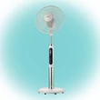 Kép 1/5 - Home SFR 40 3D álló ventilátor, 60 W, 3 fokozat, 40 cm-es lapátátmérő, 3D-s oszcillálás, távirányító, átlátszó lapát, LED kijelző, fehér