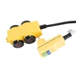 Kép 1/2 - STANLEY SXECCR25AJE 4-es elosztó kapcsolóval, 5 m, IP44-es védelem, RCD dugóval áramütés és elektromos tűz ellen, H07RN-F 3G1,5 mm2 kábel, 