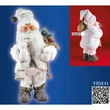 Kép 3/4 - HOME Táncoló, zenélő Mikulás, fehér nadrág, 30 cm (KDD 31)[SG]