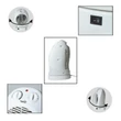 Kép 3/5 - Home FK 1/O hordozható elektromos ventilátoros fűtőtest, 1000W/2000W, oszcillálás, fehér