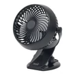 Kép 1/3 - Home CLF 10/BK csíptetős, akkumulátoros ventilátor, 3 fokozat, 10 cm-es lapátátmérő, állítható fejrész, 1800 mAh Li-ion akkumulátor, fekete