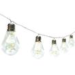 HOME Villanykörte fényfüzér, 15 üveg villanykörte, kül- és beltéri, adapteres, 75 melegfehér LED (ML 15 GLOBE)[SG]