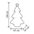 HOME Felfújható karácsonyfa, 240 cm, belső LED projektorral (KD 240 K)[SG]