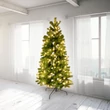 Kép 3/4 - HOME Műfenyő, fél-fa, beépített LED világítással, 150 cm magas (KMF 7/150)[SG]