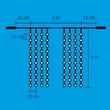 Kép 3/3 - HOME LED-es fényfüggöny, 2x2 m / 400 LED, sorolható, melegfehér (DLF 400/WW)[SG]