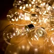 Kép 1/3 - Home ML 15 GLOBE micro LED-es villanykörte fényfüzér, 3,5 m / 70 db melegfehér micro LED, üveg villanykörte búra, átlátszó vezeték, adapter, kül- és beltéri kivitel