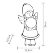 Kép 2/2 - HOME Kerámia figura, kislány, világító gömbbel (KDC 24)[SG]