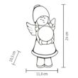 HOME Kerámia figura, kislány, világító gömbbel (KDC 24)[SG]