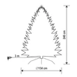 Kép 6/6 - HOME Műfenyő beépített LED világítással, 240 cm magas (KMF 6/240)[SG]