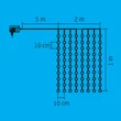 Kép 3/3 - HOME LED-es fényfüggöny, kültéri kivitel, 2 m x 1 m, 21 füzér, 210 db hidegfehér LED (KAF 210LC)[SG]