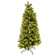 Kép 2/4 - HOME Műfenyő, fél-fa, beépített LED világítással, 180 cm magas (KMF 7/180)[SG]
