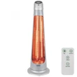 Kép 1/3 - Home FK 252 álló elektromos karbon és halogén kombinált fűtőtest, 1200W/1200W, IPX4 védelem, távirányító, ezüst