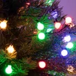 Kép 1/3 - Home KII 100B/M LED-es gömb fényfüzér, 8 m / 100 db színes LED, állófényű, zöld vezeték, hálózati adapter, beltéri kivitel
